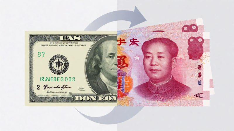美元兑换人民币 示意图